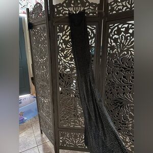 Vintage 310 For Shox- Black and White Polka Dot Maxi Dress